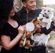 jose anddiane cruz with their two dogs