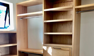 custom wood closet shelves